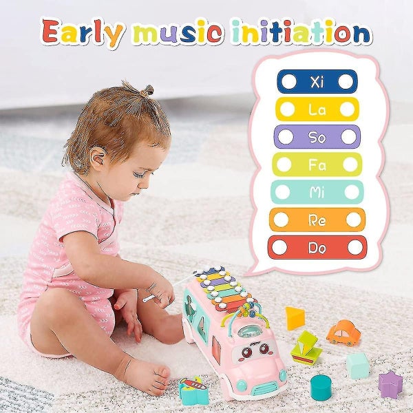 Baby Toy Music Bus x ylophone For Kids Toy Baby Musical Toys For 1 Year Old Bo Carousel 2