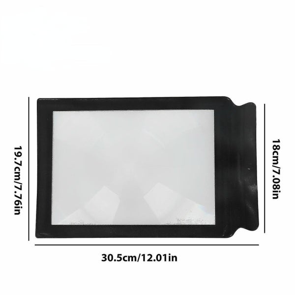 Magnifying Glass A4 Full Page 3x Magnifier Sheet Book Reading Aid Lens Large Carousel 5