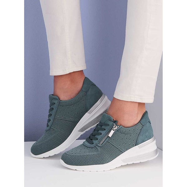 Climatyl Wedge Sneakers - Size 11 - Greyish Green Carousel 1