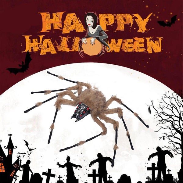 Halloween Decor Spider Ornament Outdoor Decorations Hairy Spider scary Giant S Carousel 2