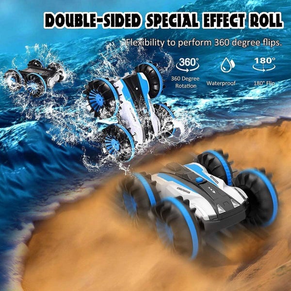Amphibious Remote Control Car For Kids 2.4 Ghz Remote Control Boat Waterproof Carousel 2