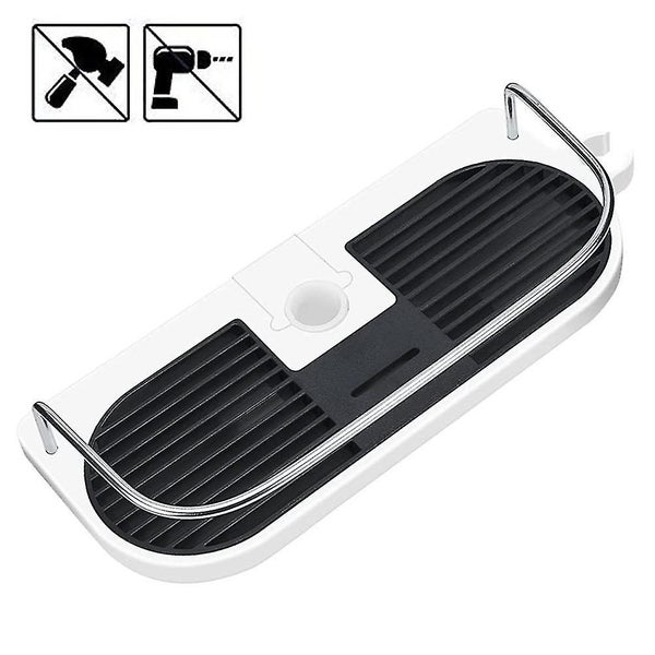 Plastic Shower Shelf Bathroom Shelf Shower Rack Basket, Can Be Assembled Without Carousel 1