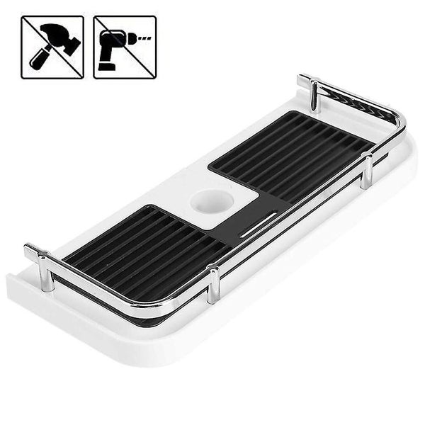 Plastic Shower Shelf Bathroom Shelf Shower Rack Basket, Can Be Assembled Without Carousel 2