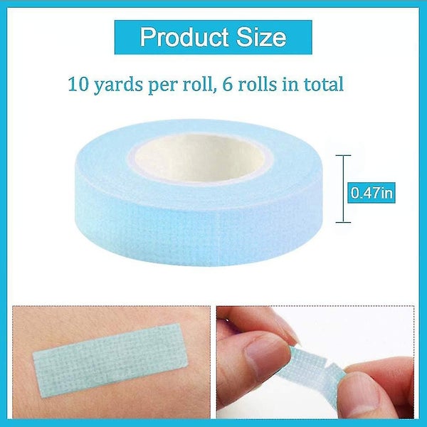 5rolls Lash Tape For Eyelash Extension Breathable Micropore Fabric Non-woven Fab Carousel 2
