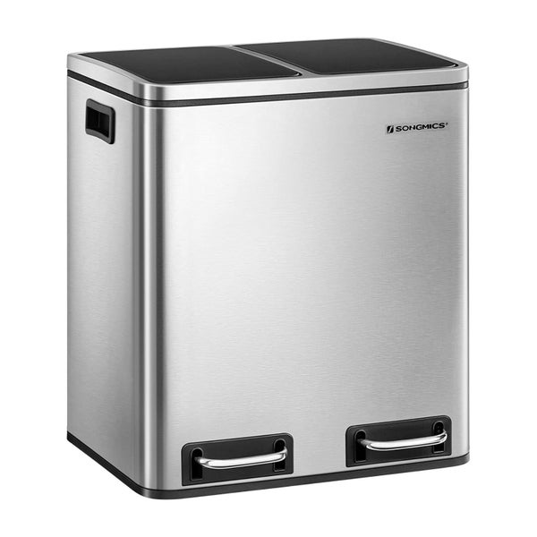 Rubbish Bin (2x15L) - Silver Carousel 1