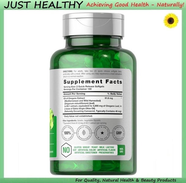 OREGANO OIL - HIGH STRENGTH - 4000 mg - BULK 300 SOFTGELS Carousel 2