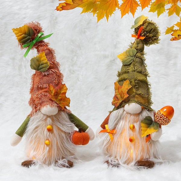 Thanksgiving Faceless Doll With Lights Fall Thanksgiving Harvest Decorations F Carousel 5