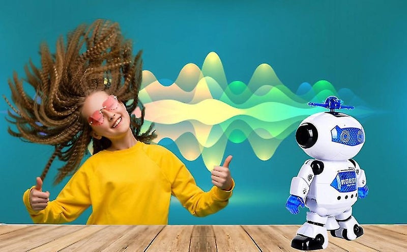 Electric Toys walking Dancing Robot Toys For Kids - 360 Body Spinning Robot To Carousel 4