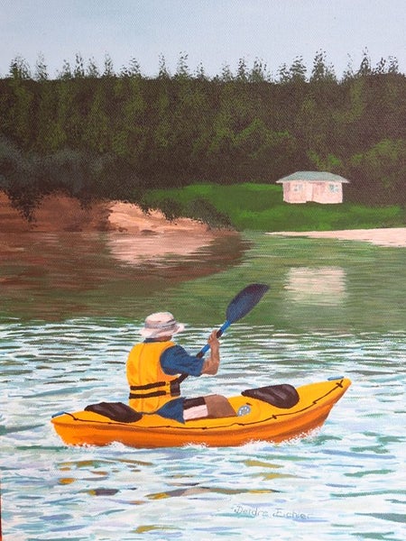 "Return to Motuhoa Island" Original NZ Acrylic Painting by Deidre Eichler