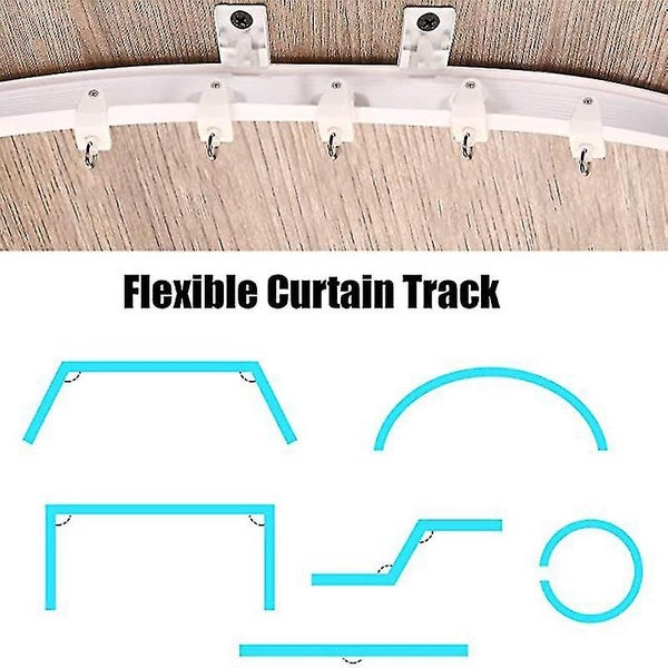 Curtain Track Set Bendable Ceiling Curved Curtain Track Flex ible Ceiling Curt Carousel 2