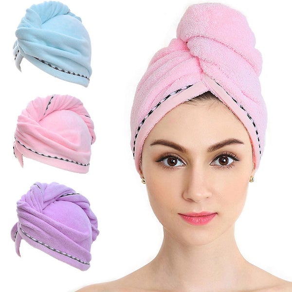 Hair Towel Wrap Microfiber Quick Drying Hair Towels Bath Dryer Caps Bath Hair Carousel 1