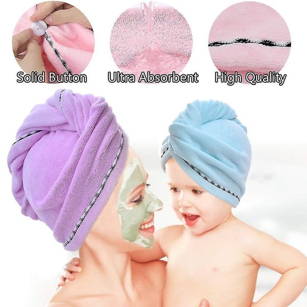 Hair Towel Wrap Microfiber Quick Drying Hair Towels Bath Dryer Caps Bath Hair Carousel 5