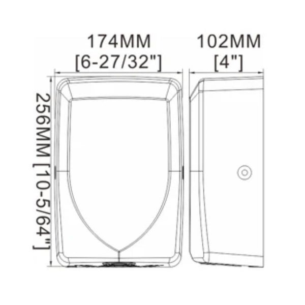 Dolphy Compact Touchless Hand Dryer - 700W ABS, Black - Automatic Hygienic & ... Carousel 4