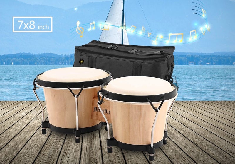 Bongo Hand Drum Set for Kids Adults Carousel 1