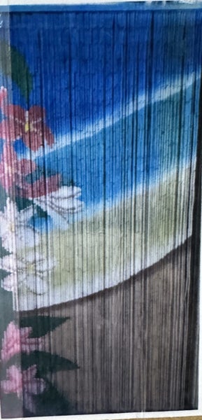 Deluxe Handmade Bamboo Door Curtain BEACH Room Divider Strands 90cm x 200cm Carousel 1