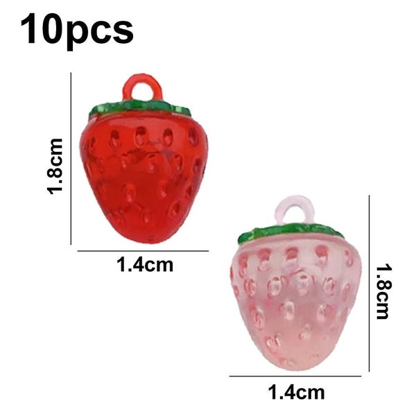 Strawberry Pendant Resin 3d Hanging Pendant Ornament For Diy Jewelry Making Acce Carousel 2