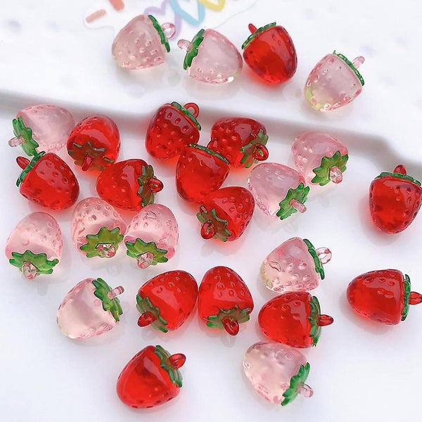 Strawberry Pendant Resin 3d Hanging Pendant Ornament For Diy Jewelry Making Acce Carousel 5