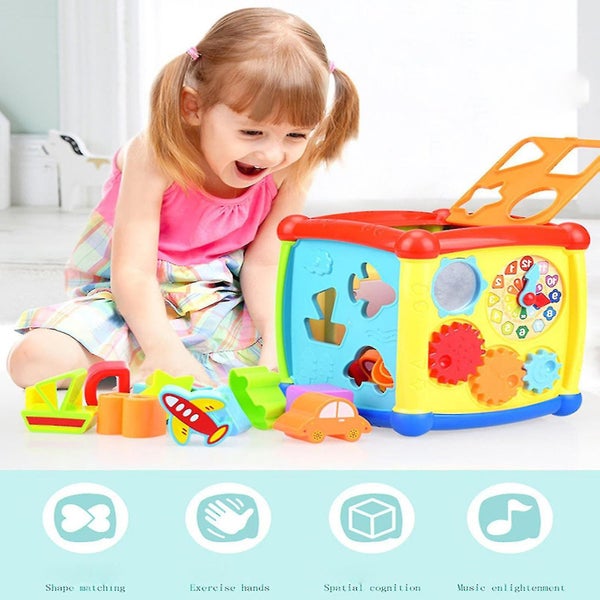 Building Blocks 6-in-1 Baby Learning Toys Play Set With Sound Baby Activity Carousel 2