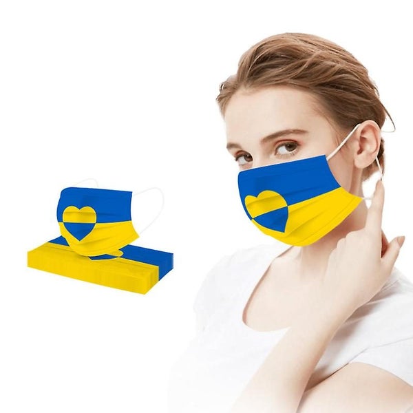30pcs Ukraine Flag Face Mask Premium Face Mask Ukraine Map Ukraine Love Carousel 1