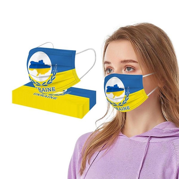 30pcs Ukraine Flag Face Mask Premium Face Mask Ukraine Map Ukraine Love Carousel 2