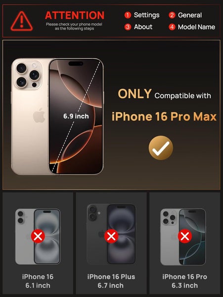 1x Shockproof wallet Cover for iPhone 16 Pro Max Carousel 2