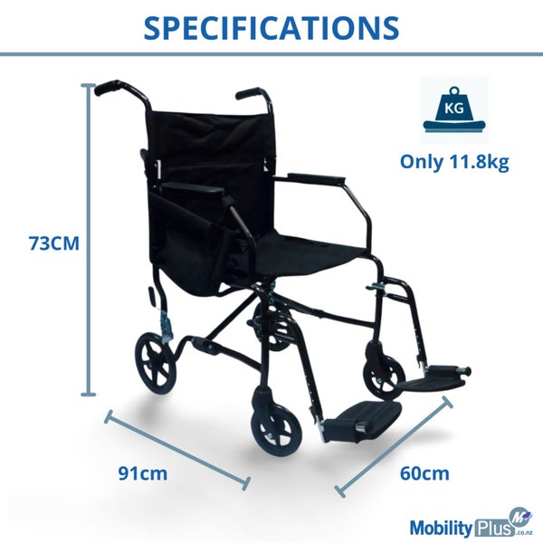 Lightweight Folding Transit Wheelchair - Compact & Affordable Carousel 2