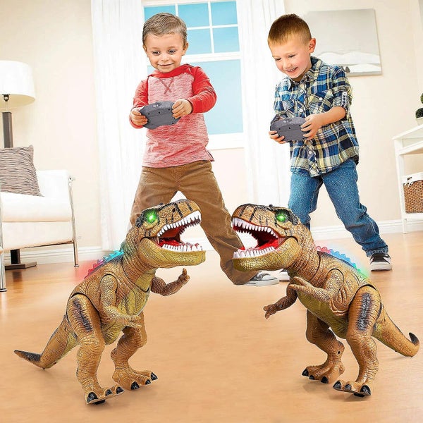 Remote Control Dinosaur Toys For Kids Light Up And Realistic Roaring Sound Tyr Carousel 1