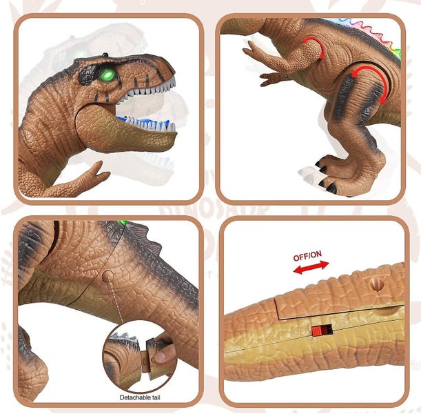 Remote Control Dinosaur Toys For Kids Light Up And Realistic Roaring Sound Tyr Carousel 2