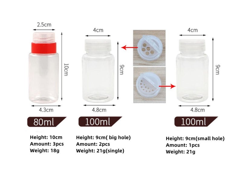 Camping Condiment Jar Set, Mini Spice Jar Set, Outdoor Camping BBQ Condiment Can63003393134593113