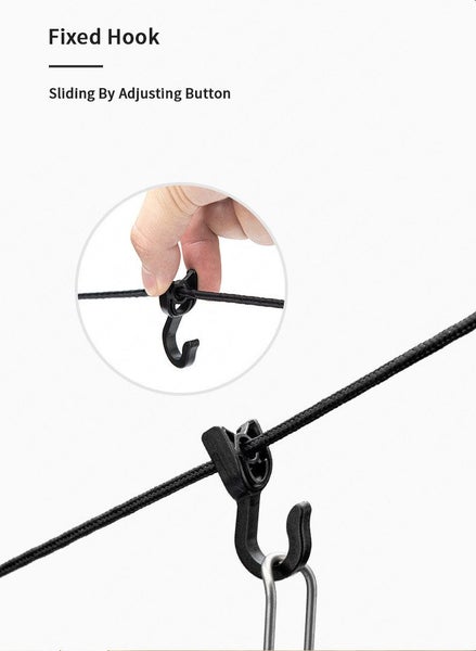 Hanging Rope Camping Accessories 4.3m Multi-purpose Clothesline Carousel 7