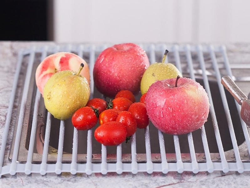 43 x 30cm Folding Drain Rack Silicone Kitchen Rack Sink Rack Meal Rack Dish Carousel 1