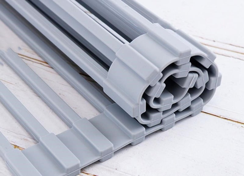 43 x 30cm Folding Drain Rack Silicone Kitchen Rack Sink Rack Meal Rack Dish Carousel 7