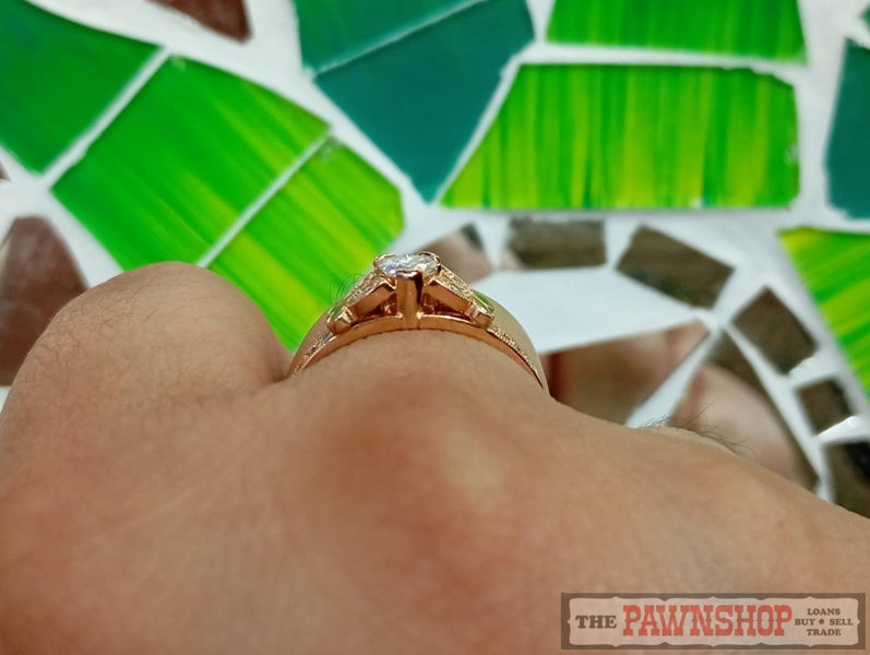 Handmade 18ct Rose Gold 0.50ct TDW Heart Diamond Dress Ring $8,50062863231395713113