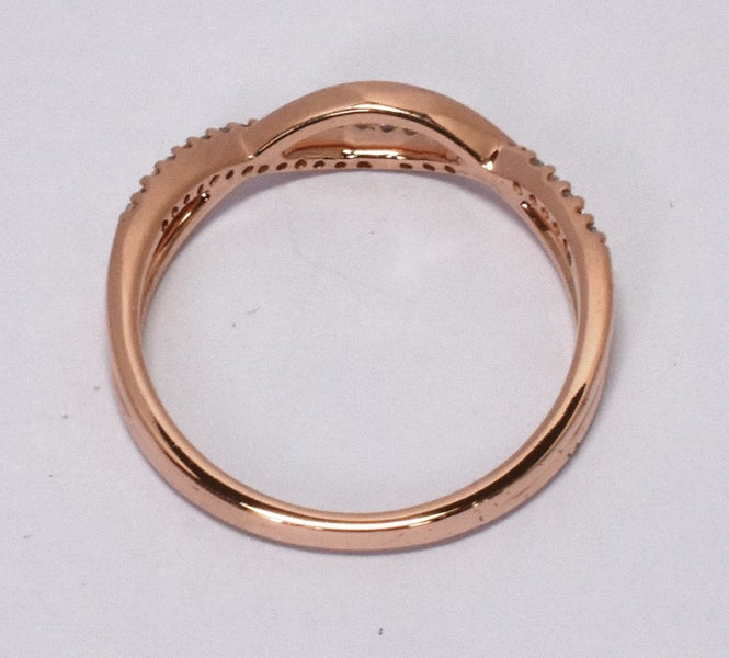 $900 10ct Rose Gold Diamond Dress Ring TCW 0.09ct!! Size N½ - 173099 Carousel 2