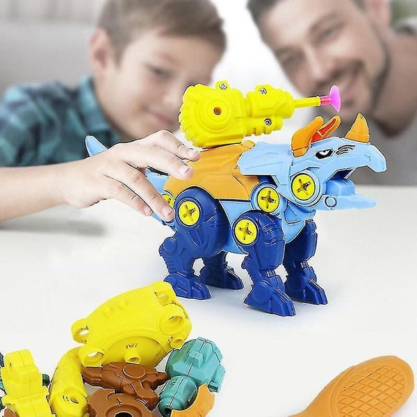 Dinosaur Children's Toys Jurassic Cannon Assembly Building Blocks Detachable B Carousel 5