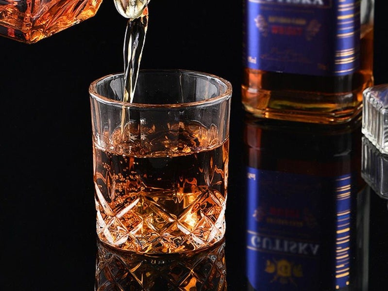 Whiskey Glass 7pcs Set Wine Bottle Glass Set Whiskey Decanter and Wine Glass Ele Carousel 2