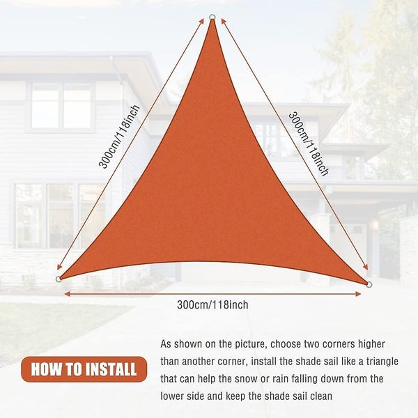 Sun Shade Sail Triangle 3x 3x 3m Waterproof Garden Sail Triangle 160gsm Materi Carousel 2