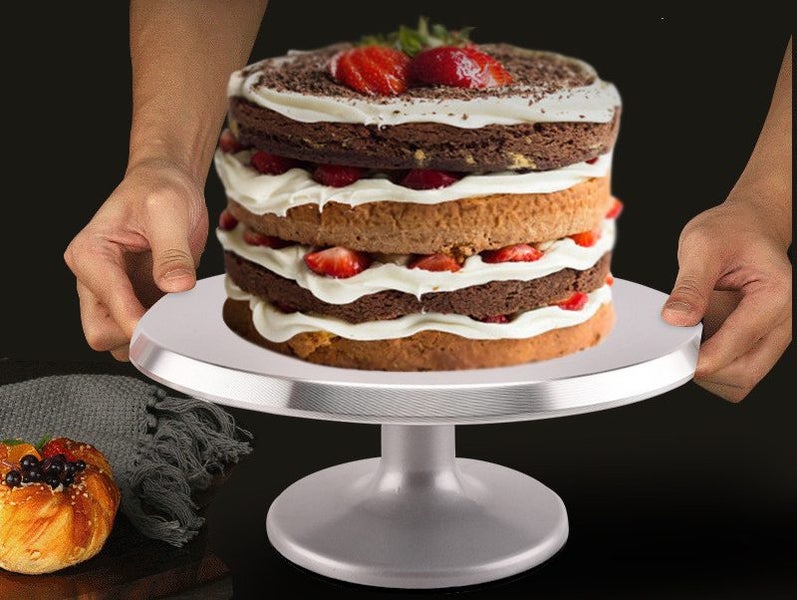 Rotatable Display Stand Aluminum Alloy 12 Inch Cake Stand Cake Display Stand Carousel 1