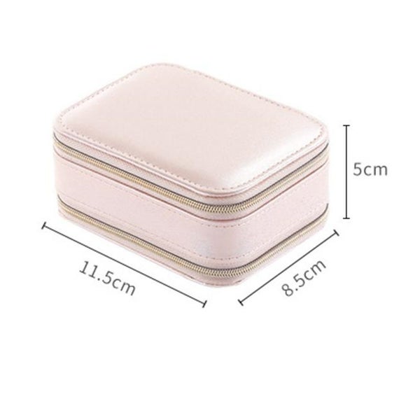 Jewelry Box & Organizer, Double-deck Portable Necklace Earring Ring Lipstick Sto Carousel 7