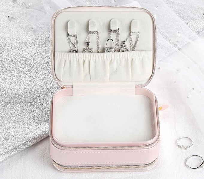 Jewelry Box & Organizer, Double-deck Portable Necklace Earring Ring Lipstick Sto Carousel 2