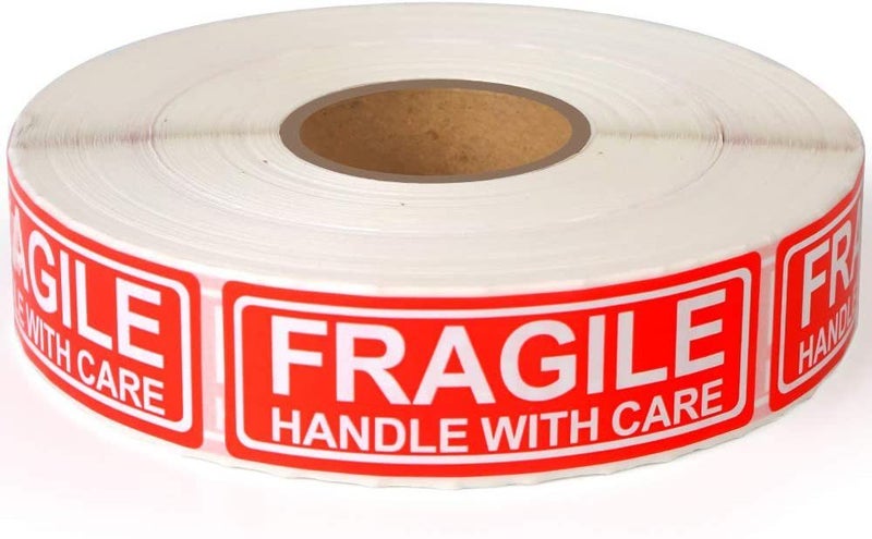 NEW 500Pcs/Roll Fragile Stickers Handle with Care Warning Packing Labels Carousel 2