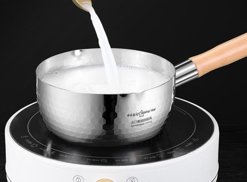 18cm 304 Stainless Steel Milk Wok, Baby Food Cooking Pan, Japanese Cooking Wok Carousel 2
