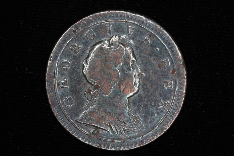 1723 George I Great Britain Half Penny COIN - gF Carousel 2