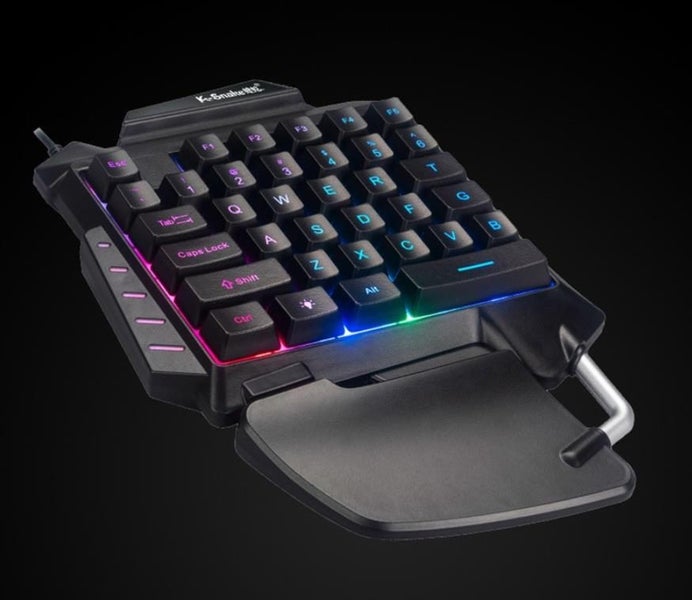 Wired Gaming Keyboard Single Hand Operation Mechanical Keyboard with Backlight 3 Carousel 4