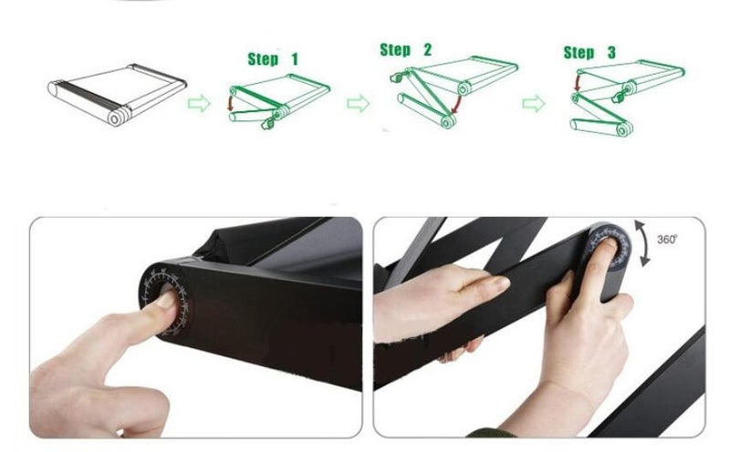 Adjustable Laptop Desk With Cooling Fan Laptop Cooling Table Carousel 4