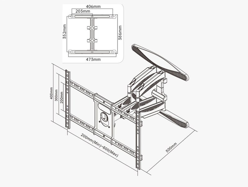 55-85" VESA TV Mount Bracket TV Wall Mount MONITOR HOLDER FRAME TILT BRACKET Carousel 2