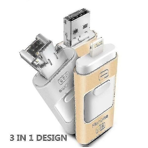 3 In 1 64gb Usb Flash Drive Ex pansion Memory Stick Otg Pendrive For Iphone Ip Carousel 2