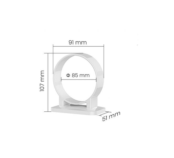 Hair Dryer Rack Wall Mount Simple Plastic Hair Dryer Holder Shower Organizer Carousel 4