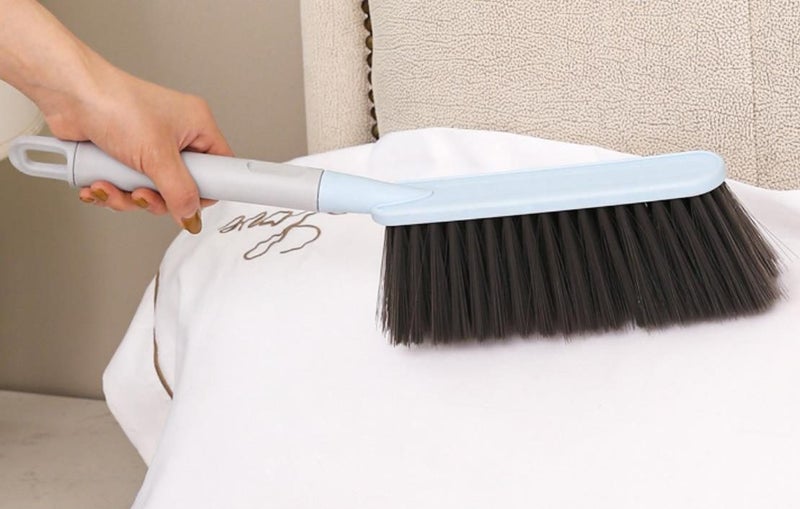 Household Soft Bristles Brush Dust Brush Cleaning Broom Dust Broom Blue Carousel 6