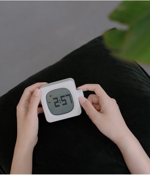 Digital Alarm Clock LED Time Display Glowing Night Lamp Adjustable Brightness Carousel 2